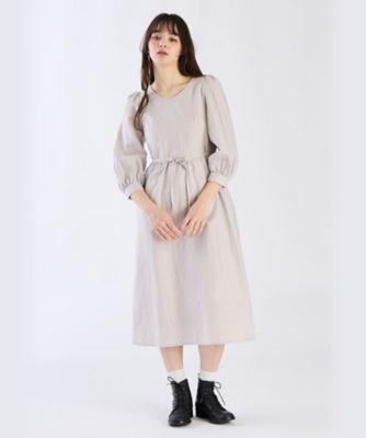 ＜TO B. BY AGNES B.＞ＷＸ４１　ＲＯＢＥ　リネンコットンシャーリングドレス（６２７２ＷＸ４１８６４）