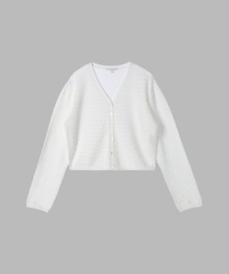 ＜TO B. BY AGNES B.＞ＷＸ４２　ＣＡＲＤＩＧＡＮ　デイジーストライプニットカーディガン（６２７３ＷＸ４２０１０）