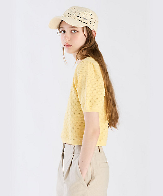 WX42 PULLOVER デイジーストライプニットプル WX42 PULLOVER デイジーストライプニットプル