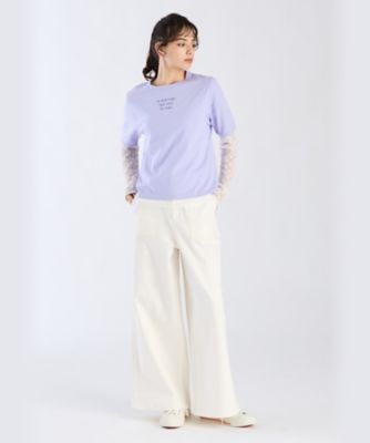 メッセージ　プリント　半袖　Ｔシャツ　”Ｌｅ　ｐｒｅｍｉｅｒ　ｑｕｉ　ｖｏｉｔ　ｌａ　ｍｅｒ”（６２８２ＷＷ２１５４１）