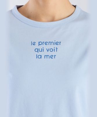 メッセージ　プリント　半袖　Ｔシャツ　”Ｌｅ　ｐｒｅｍｉｅｒ　ｑｕｉ　ｖｏｉｔ　ｌａ　ｍｅｒ”（６２８２ＷＷ２１６００）