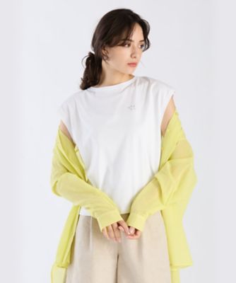 ＜TO B. BY AGNES B.＞グリッターロゴフレンチスリーブＴシャツ（６２８３ＷＷ２１０１０）