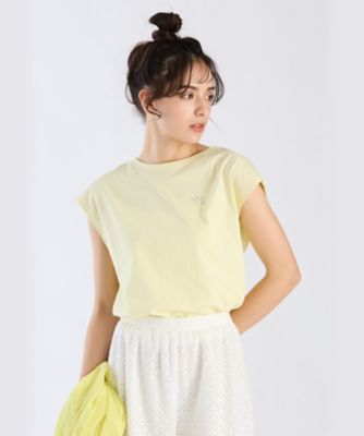 ＜TO B. BY AGNES B.＞グリッターロゴフレンチスリーブＴシャツ（６２８３ＷＷ２１２００）