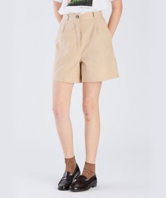リネンコットンキャンバスショートパンツ