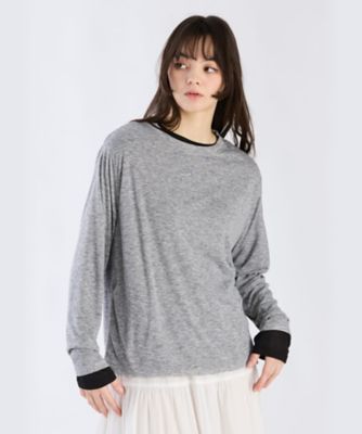 TO B. BY AGNES B./トゥービー バイ アニエスベー WX48 TS シアーボーイズロングTシャツ(6301WX48820)