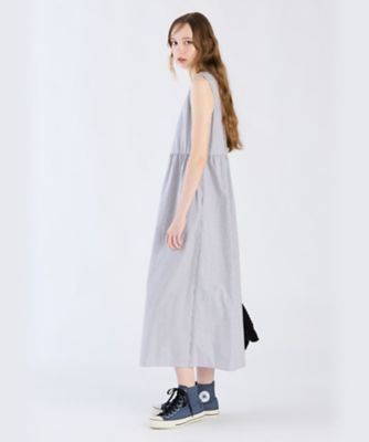ＷＸ５５　ＲＯＢＥ　ストライプブイネックドレス（６３１１ＷＸ５５６８０）
