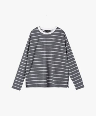 TO B. BY AGNES B./トゥービー バイ アニエスベー WX59 TS ボーダーボーイズロングTシャツ(6326WX59820)
