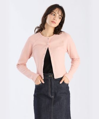 アニエスベー　カーディガン CU32 CARDIGAN レザーカーディガンプレッション ｜agnès b