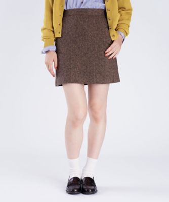MAJE マージュ コットン混ツイード ミニスカート Tweed mini skirt Yellow / Orange for Women | Maje
