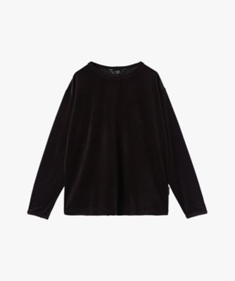 TO B. BY AGNES B./トゥービー バイ アニエスベー ベロアボーダーロングティーシャツ(6407WY07370) 370ブラウン トップス【三越伊勢丹/公式】