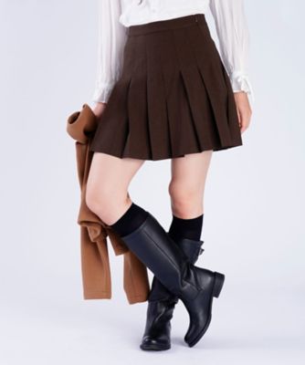 【643】アナイ　ドット刺繍プリーツ　スカート　ベージュ　36　B 643】アナイ ドット刺繍プリーツ スカート ベージュ 36 B