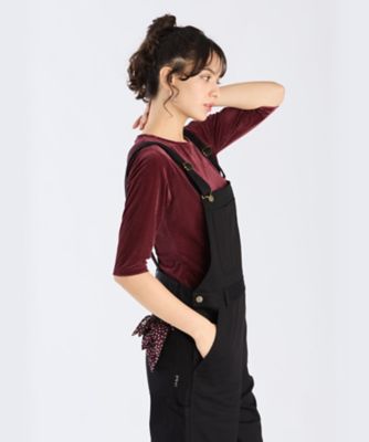 「To b. by agnes b.」 半袖シャツ 40 レッド レディース シアーベロアティーシャツ（6424WY16472） | TO B