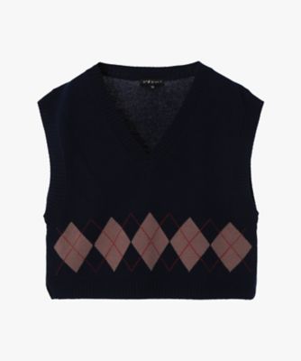 Mal. rerereさん　カシミア混　ニットベスト Mal. rerereさん カシミア混 ニットベスト Mal. rerereさん