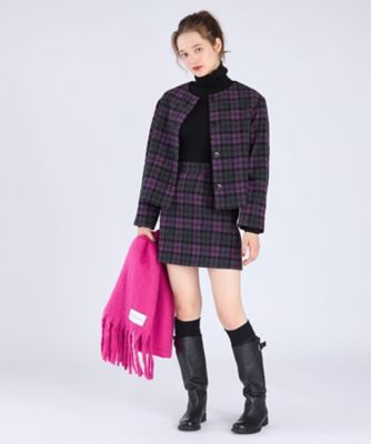 ＜TO B. BY AGNES B.＞タータンチェックショートジャケット（６４３０ＷＹ２１５５０）