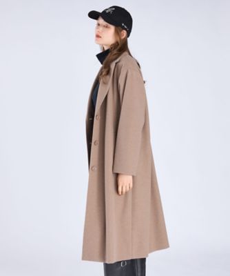 AILE par IENA✨シルク100 ミックスツイードロングガウンコート　F アンゴラウール コンバーチブルロングコート（01-15WI06-204