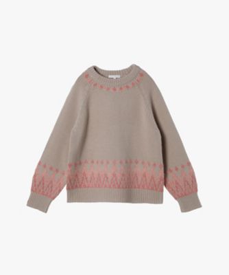 TO B. BY AGNES B./トゥービー バイ アニエスベー ノルディックニットプルオーバー(6436WY26023) 023ベージュ トップス【三越伊勢丹/公式】