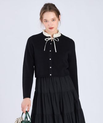 ウール フラワーボタン カーディガン（6447WT19000） | TO