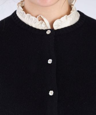 ウール フラワーボタン カーディガン（6447WT19000） | TO