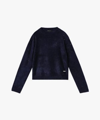 TO B. BY AGNES B./トゥービー バイ アニエスベー スパングルニットプルオーバー(6481WY73680) 680ネイビー トップス【三越伊勢丹/公式】