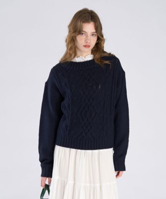 ＜TO B. BY AGNES B.＞ウールアクリルケーブルプルオーバー（６４８３ＷＹ７４６８０）