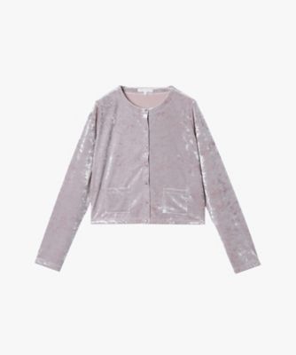 TO B. BY AGNES B./トゥービー バイ アニエスベー ベロアジャージーカーディガン(6489WY77023) 023ベージュ トップス【三越伊勢丹/公式】