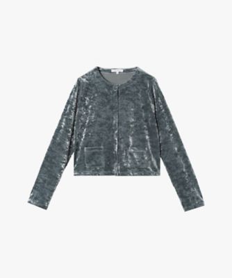 TO B. BY AGNES B./トゥービー バイ アニエスベー ベロアジャージーカーディガン(6489WY77710) 710グリーン系 トップス【三越伊勢丹/公式】