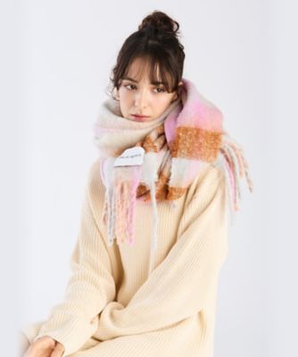 チェックワイドマフラー（6501WY87370） | TO B. BY AGNES