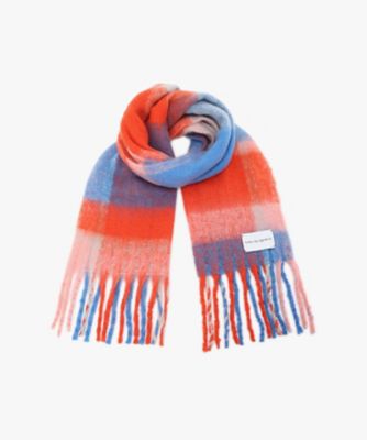 TO B. BY AGNES B./トゥービー バイ アニエスベー ワイドチェックストール(6508WY94347) 347オレンジ スカーフ・ショール【三越伊勢丹/公式】