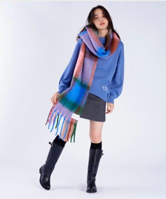 TO B. BY AGNES B./トゥービー バイ アニエスベー ワイドチェックストール(6508WY94420) 420ピンク スカーフ・ショール【三越伊勢丹/公式】