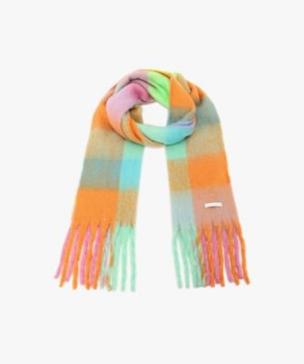 TO B. BY AGNES B./トゥービー バイ アニエスベー WEB限定 ブロックチェックストール(6512WY961347) 1347オレンジ スカーフ・ショール【三越伊勢丹/公式】