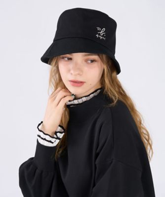 ＜TO B. BY AGNES B.＞ロゴ　刺繍　コットン　バケットハット（６５３２ＷＡ１００００）