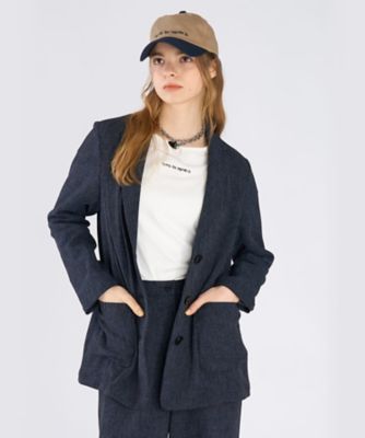 ミックスツイード テーラードジャケット（6546WA18680