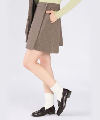 ミックスツイード ラップスカート（6547WA18023） | TO B