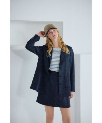 ミックスツイード ラップスカート（6547WA18680） | TO B