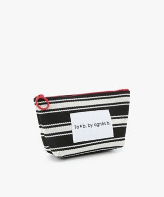 ボーダー ロゴ ニット ポーチ（6551WA20012） | TO B. BY