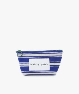 ボーダー ロゴ ニット ポーチ（6551WA20650） | TO B. BY