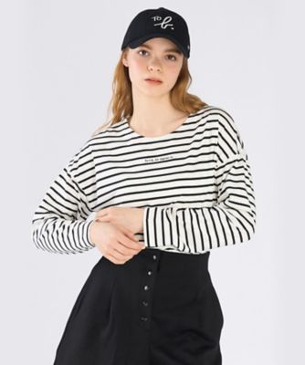 ボーダー ロゴ 刺繍 長袖 Tシャツ（6563WA32012） | TO B