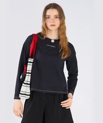 カラー ロゴ 刺繍 長袖 Tシャツ（6563WA33000） | TO B