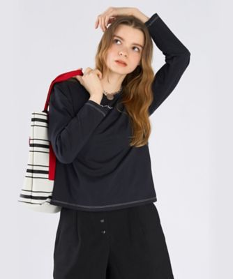 カラー ロゴ 刺繍 長袖 Tシャツ（6563WA33000） | TO B