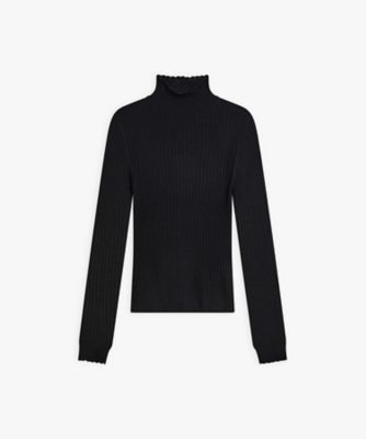 ＜agnes b. (Women)＞ウール　ハイネック　リブ　ニット　プルオーバー　”Ａｌｏｕｅｔｔｅ”（７２Ｔ５ＬＳ０４０００）