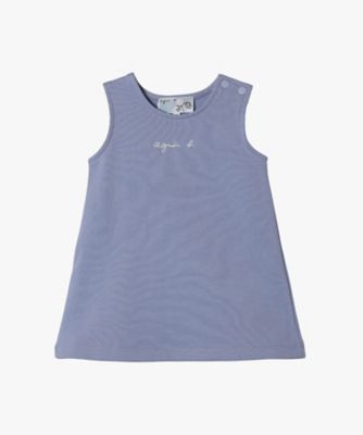 ベビー ロゴ コットン ノースリーブ ワンピース