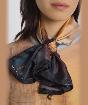 agnes b． x Le Louvre フォトプリント シルク