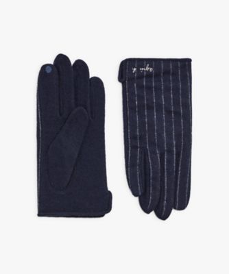 シグネチャーストライプ パイピング レザーグローブ