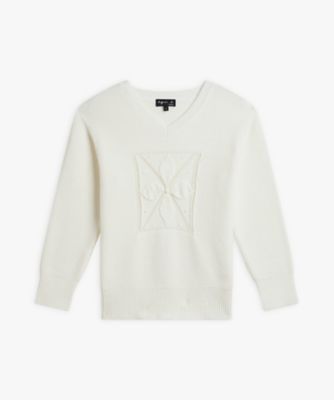 agnes b. (Women)/アニエスベー コットン　ニット　Ｖネック　長袖　プルオーバー（８５Ｔ２ＬＹ８８０２７）