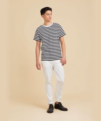 メンズ　コットン　細ボーダー　半袖Ｔシャツ　”Ｃｏｕｌｏｓ”（８８０７Ｊ００８１０００）