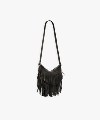 美品⭐︎agnes b バッグ ワンショルダー レザー ブラック アニエス・ベー アニエスベー バッグ ワンショルダー レザー コンチョ ブラック