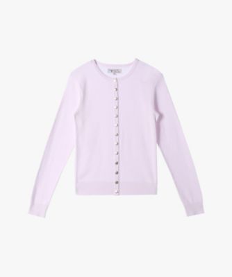 ＜agnes b. (Women)＞コットン　ニット　長袖　カーディガンプレッション　”Ｓｗｉｎｇ”（９０１８Ｊ１５５４０９８）