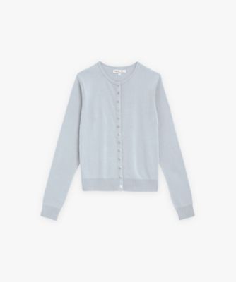＜agnes b. (Women)＞コットン　ニット　長袖　カーディガンプレッション　”Ｓｗｉｎｇ”（９０１８Ｊ１５５６０９）