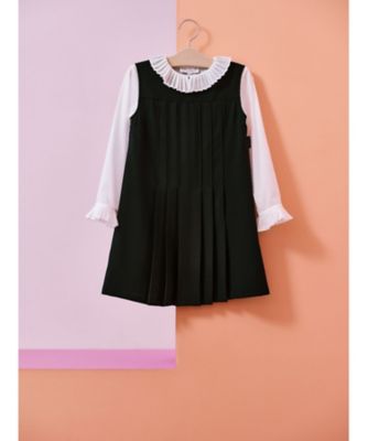 Ｕ４４７　Ｅ　ＣＨＥＭＩＳＥ　キッズ　コットンフリルブラウス（９６４１Ｕ４４７０１０）
