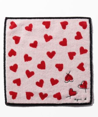 ＜agnes b. (Women)＞ＫＤ４０　ＳＥＲＶＩＥＴＴＥ　ハートハンドタオル（Ａ９９７ＫＤ４０４０４）
